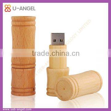 Bamboo usb flash drive Wood USB, promotional bamboo tube usb, Round head USB flash drive 16gb