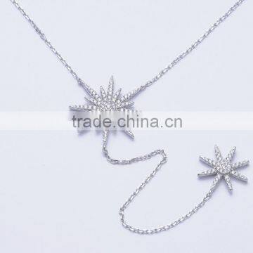 New design star hanging star pendant necklace