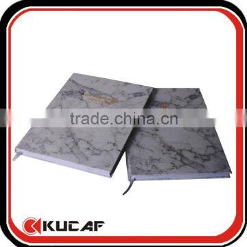 Custom Mix Design Gold Hot Stamping Logo Print Marble Notebook photo-3