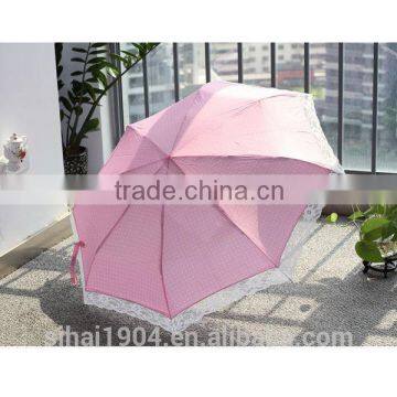 new arrival double fabric fashion ladies fold umbrella