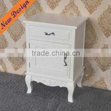 Excellent Design Good Quality Modern Decoration Wood Carved Bedside Table With Drawer