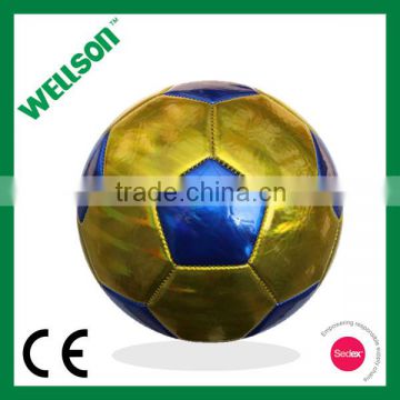 Glossy laser shine PVC soccer ball