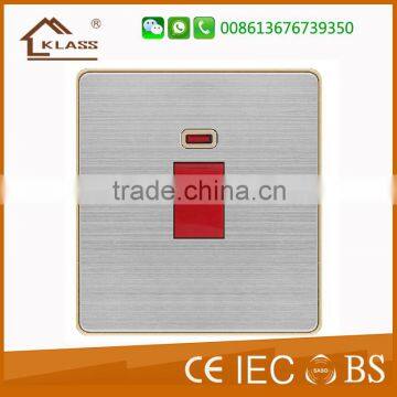 1 gang 32A switched socket (W/N),British standard modern electrical wall switch