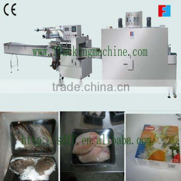 full stainless steel frozen shrimp and seafood flow wrapping machine