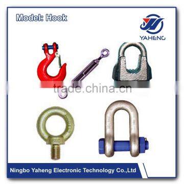 Hook with large openings 5000lb or 7000lb eye hook with safety latch mini eye hooks Spraying Plastic Lifting Clevis Grab Hook