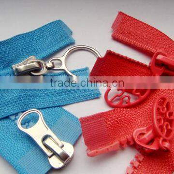 plastic zipper two way open end