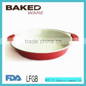 round pan carbon steel cake pan baking set with silicone handle