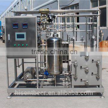 High quality China Qingdao small Beer beverage Pasteurizer with CIP