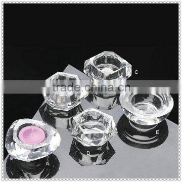 Wholesale Clear Crystal Candle Holder For Christmas Eve Decoration