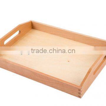 Montessori teaching material for wooden medium tray with CE