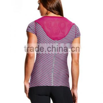 Custom Pattern Sublimated Polyester Tee Women Mesh Tank Top