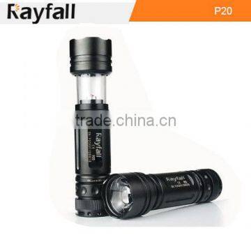 Wholesale outdoor rechargeable water proof stainless steel led torch