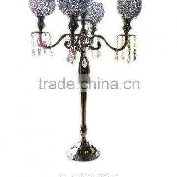 crystal ball candelabra centerpiece, Wedding candelabra centerpiece,