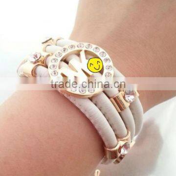 fashion vintage Pu leather lady leather bracelet arm band