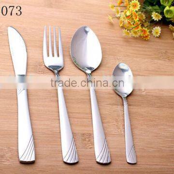 Hand Polished Stainless Steel Cutlery Set - Table Knife Fork Teaspoon