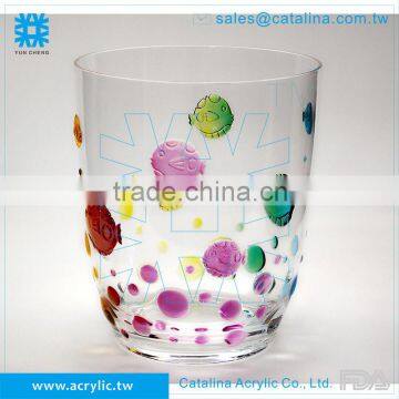 Hand Made Line Design Acrylic Hotel Bathroom Waste Bin