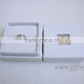 Elegant Lace White Engagement Ring Box With Beaded Name Plate of A photo-4