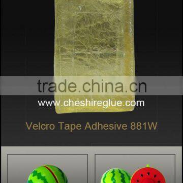 Hot melt adhesive for self adhesive hook and loop