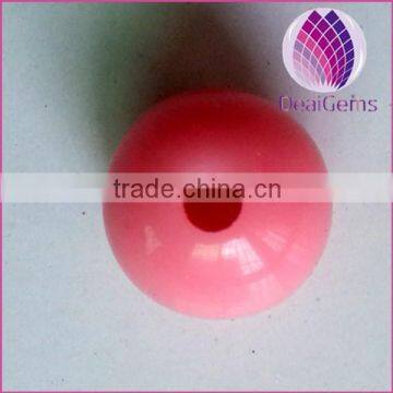 2014 new fashion 12m pink acrylic flat round beads