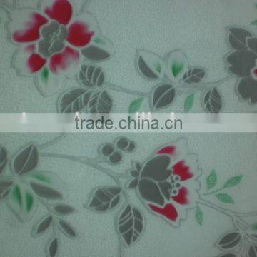 2015 newest transparent floral pattern vinyl tablecloth with straight/lace edge