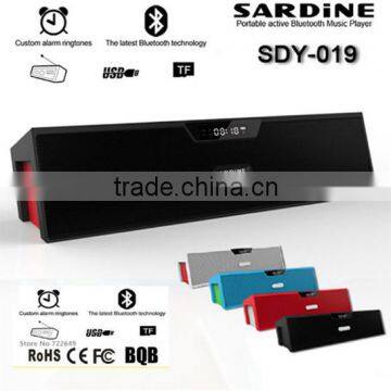 SDY-019 Sardine wireless Bluetooth HIFI Portable Speaker 10w USB Amplifier Stereo Speaker Sound Box with mic FM Radio