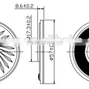 Professional Mylar Cone 8ohm 0.5w 2 Inch Speakers