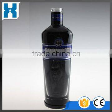 EMPTY BLACK GLASS LIQUOR BOTTLE WHOLESALE 750ML