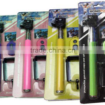 2015 Factory Direct Wholesale Mobile Accessory Wireless Bluetooth Aluminum Material Fashion Selfie Stick