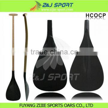 Bent Wood Shaft With Carbon Fiber Blade Outrigger Canoe Paddle