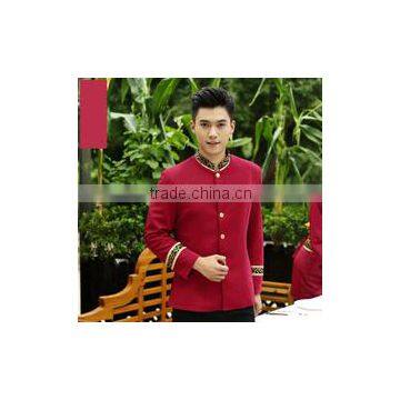 Restaurant Hotel Waitress Design Server Sushi Bar Staff Red Uniform photo-3