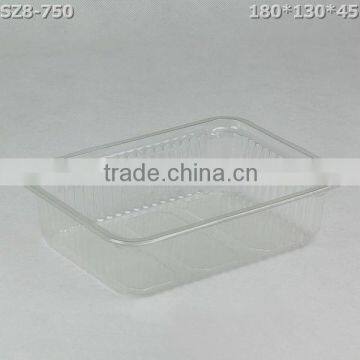 Fruit Packaging Tray 750g Disposiable Clear Plastic Packing Flat Vegetables Tray
