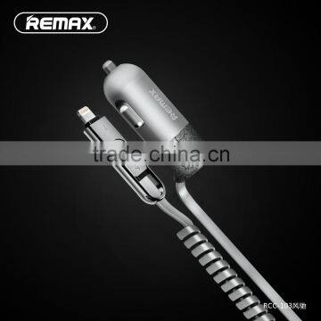 REMAX Finchy 2 in 1 Usb Cable Car Charger RCC103 Using in Car photo-4