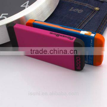 incable super slim high-capacity power bank 4000mah for all kinds of mobile phone