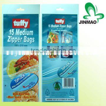 Colorful OPP plastic bag with header