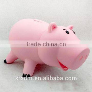 Various color transparent money box large plastic piggy bank for kids