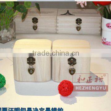 Eco-friendly wood locked storage box