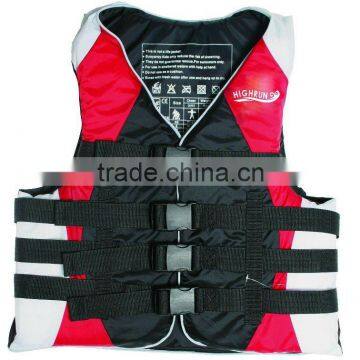 (Hot Selling)Nylon Life Vest With YKK zipper and Buckle For Adult