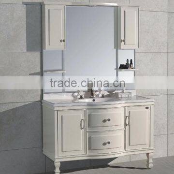 simple white with touch light bathroom cabinet