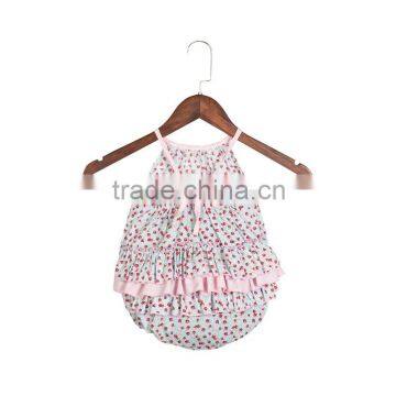 2016 Wholesale Boutique Clothing China Bulk Kids Wear Girls Vintage Flower Romper Cotton Jumpsuit photo-3