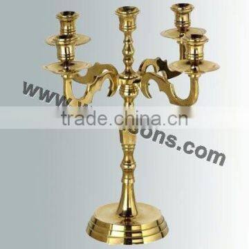 Hot Sale Gold Vintage Candelabra And 3 Arms Metal Gold Candelabra For Decorative Floor