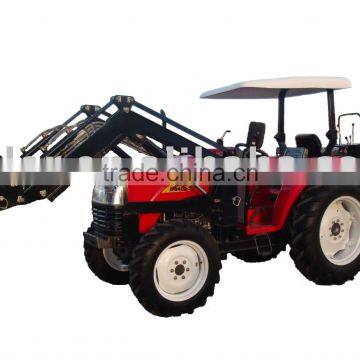 4x4 compact tractor with loader, wheeled tractor DQ404 with Front end loader and Backhoe attachment