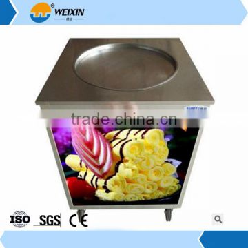 Square Flat pan fried ice cream roll machine