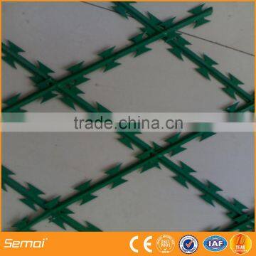 China Supplier BTO-22 PVC Coated Flat Razor Barbed Wire for prison