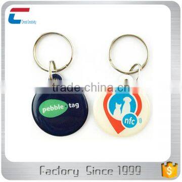 Customized waterproof passive 13.56MHz RFID smart epoxy nfc tag dog tag