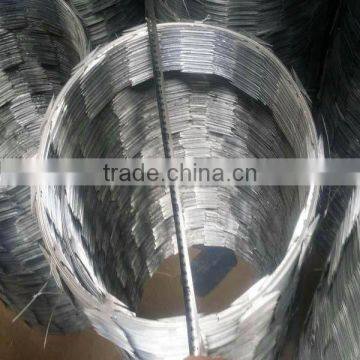 Galvanized BTO-22 CBT-65 Razor Barbed Wire Security Fencing Galvanized Concertina Wire Safety Blade Wire