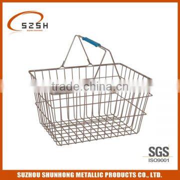 wire mesh picnic basket with handles