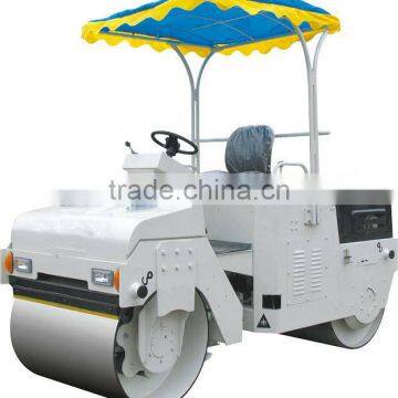 HOT SALES! Double drum vibratory road roller with sunshade in low price