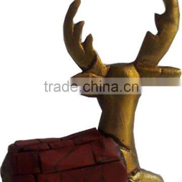 Brass Deer With Stone Work photo-3
