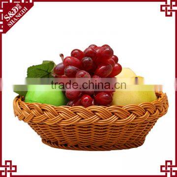 Eco-friendly Round Shape Plastic Rattan Kitchen Fruit Storage Baskets photo-4