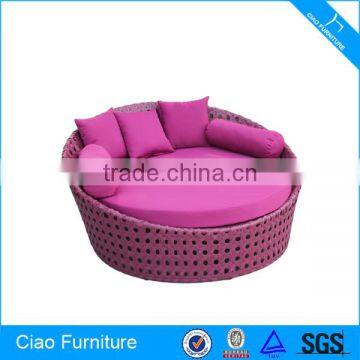 Colorfurl Plastic Rattan Furniture Lying Bed